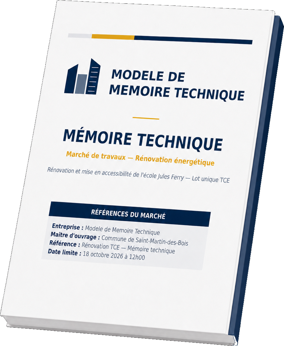 Exemple de mémoire technique généré par Kingao